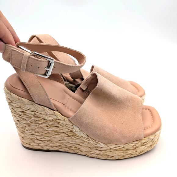 Marc Fisher LTD Nelly Women's Wedge Espadrilles Sandal Pale Blush Size US8.5M - Picture 3 of 8